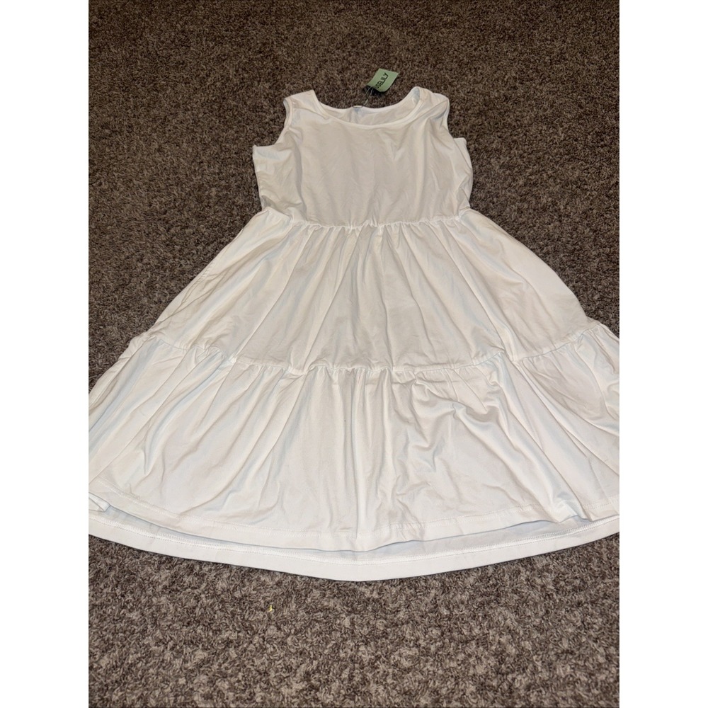 Auselily White Dress Size Large‎